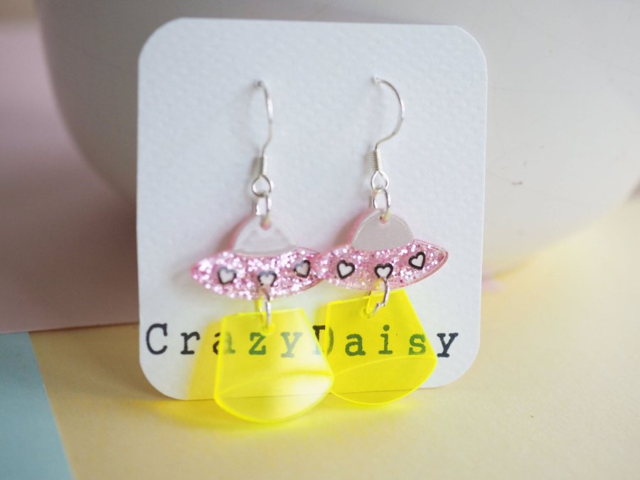 mini UFO earrings - super cute UFO earrings