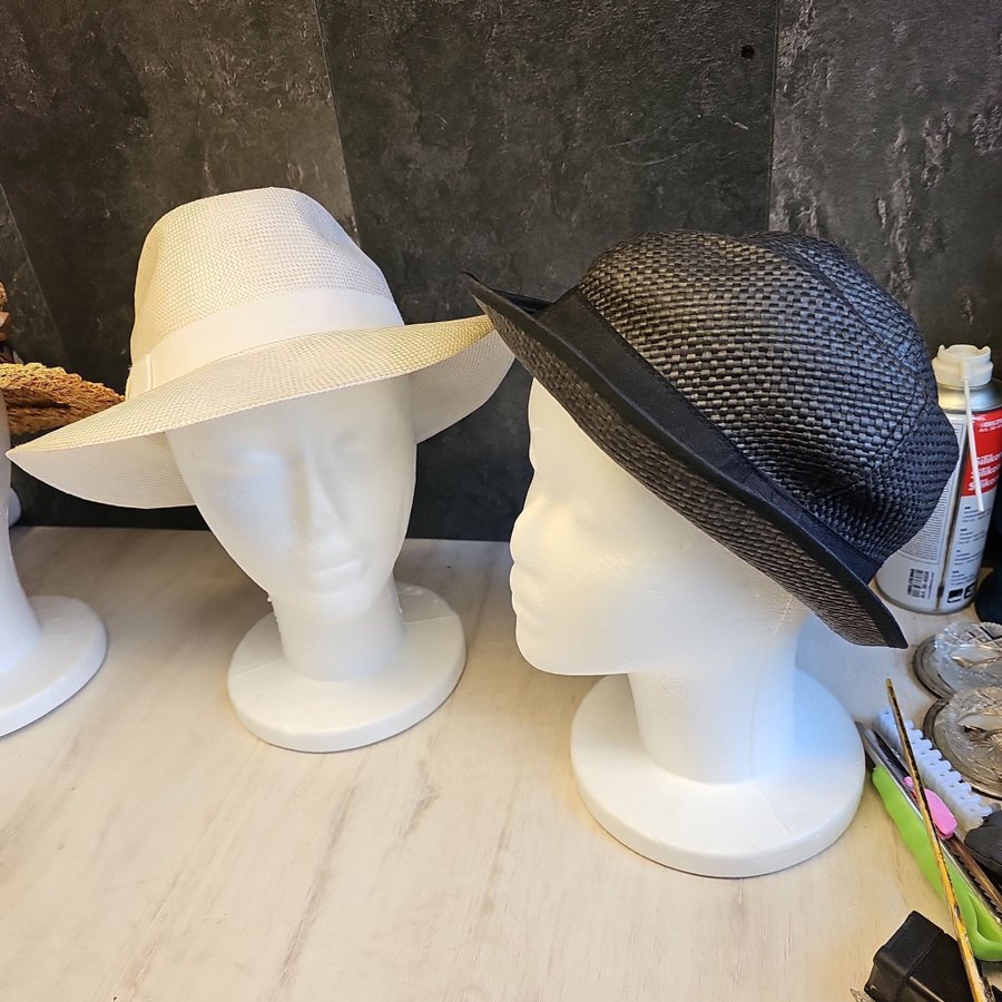 3 st vintage Retro hatt damhatt solhatt