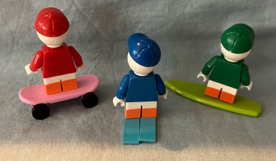 Lego Skateboard Skidor o Surfbräda Knatte Fnatte o Tjatte Anka