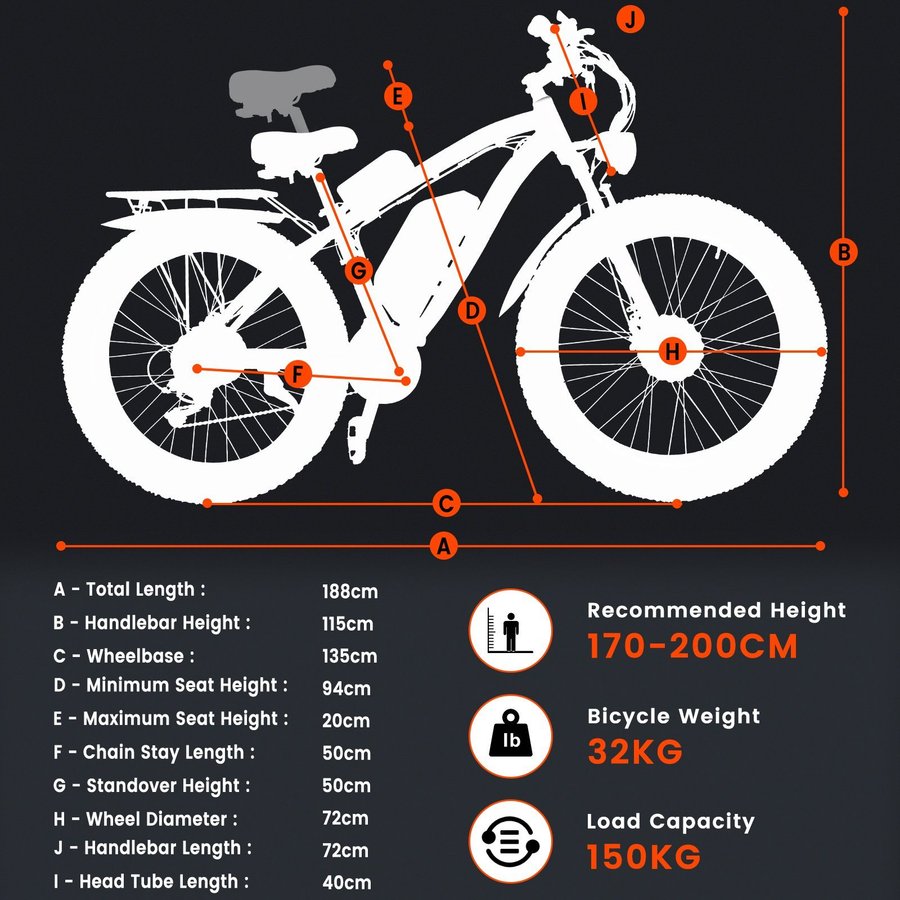 26" All-terrain Fatbike 2000W Kraftfull motor 21-växlad MTB Full Suspension