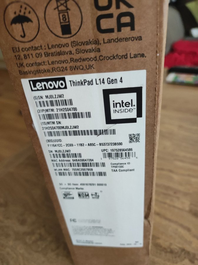 Helt Ny 13:e Gen | Lenovo ThinkPad L14 Gen 4 | i5-1345U 10 kärn| Ny Pris 13990.-