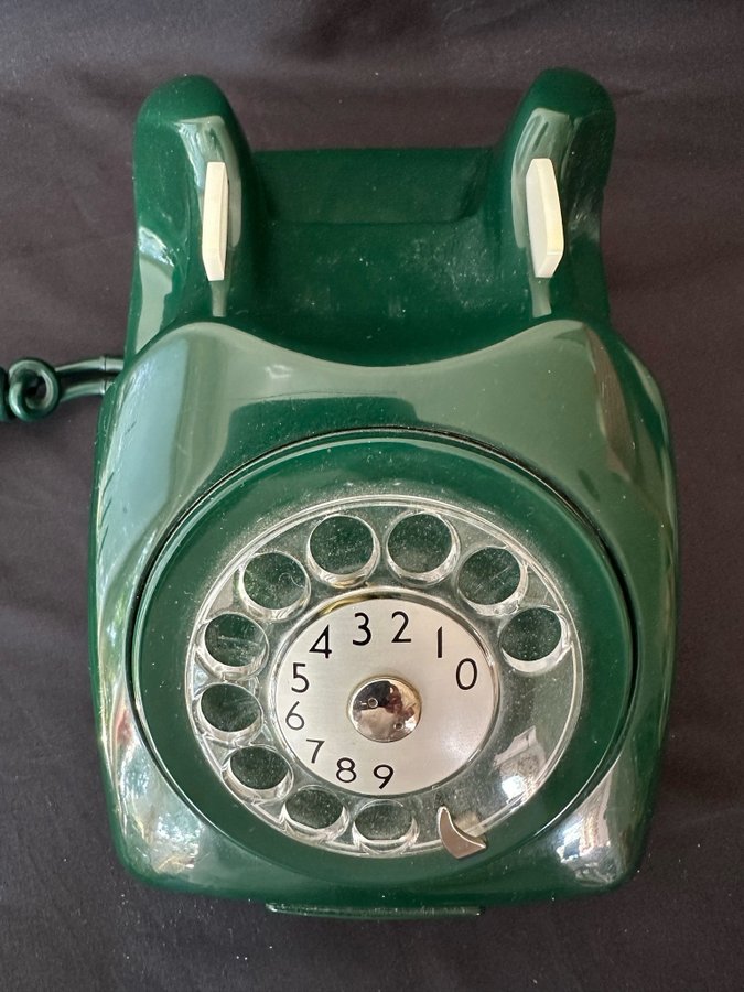 Telefon Teli med snurrskiva/fingerskiva, retro