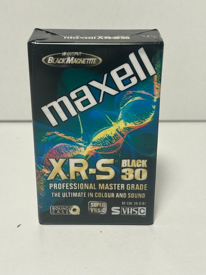 2 st Maxell XR-S Black 30 VHS-C Kassetter