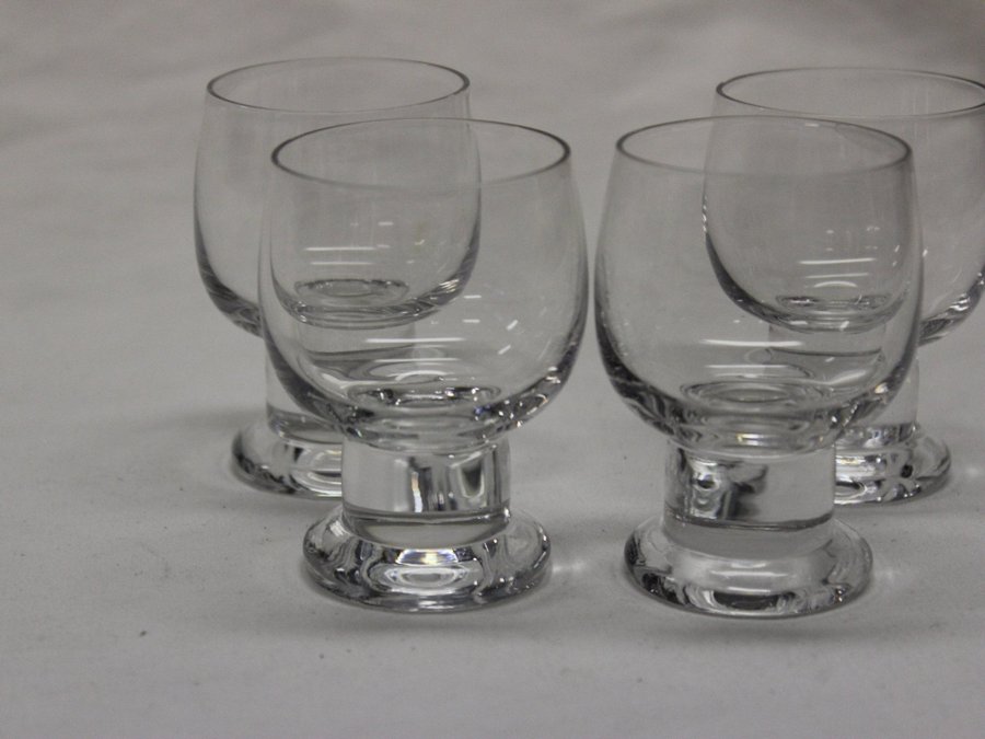 4 Snapsglas Spritglas 7,4 cm Orrefors Måtta Gunnar Cyrén 1969