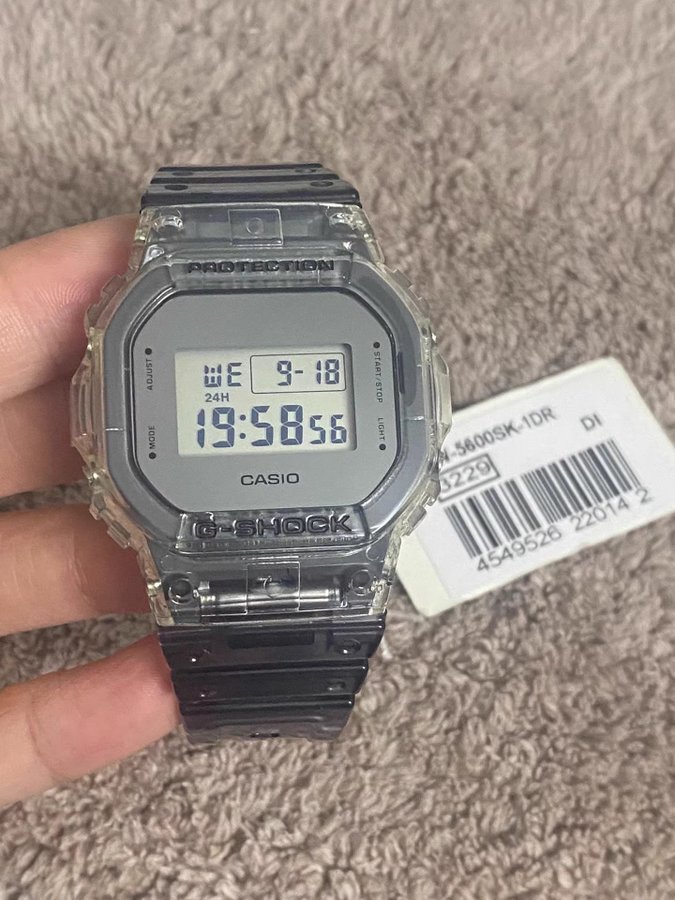 Casio G-Shock DW-5600SK Transparent Watch