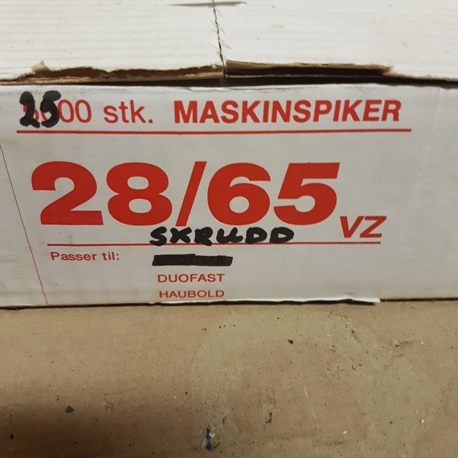 MASKINSPIK 21 grader 28/65mm 2500st Spikpistol