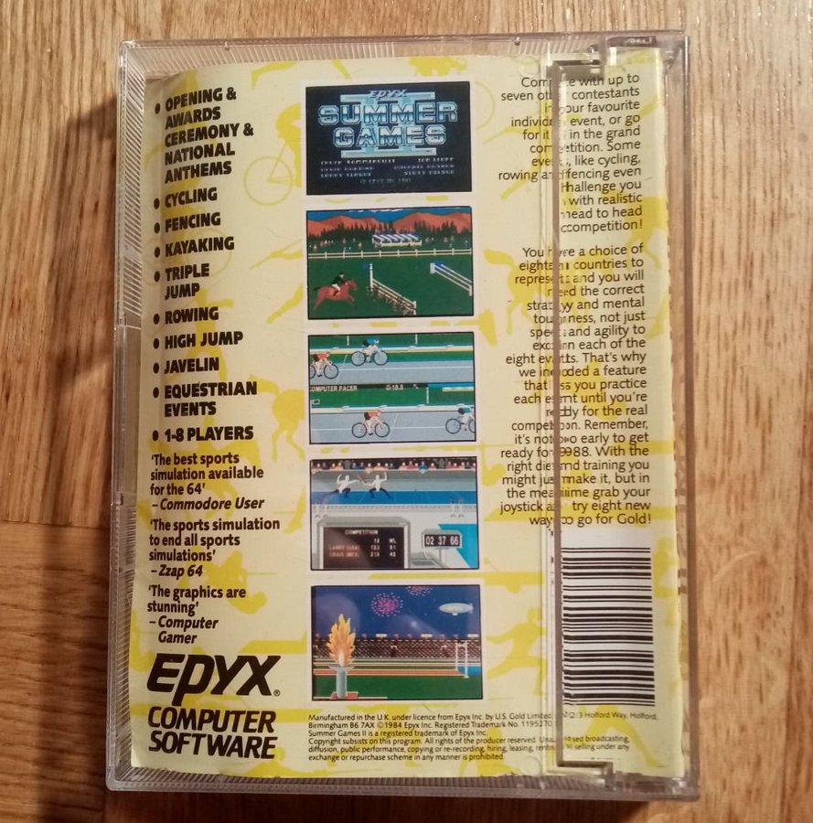 Summer Games II (US Gold - Epyx) ->TESTAD<- Commodore 64 / C64 Spel