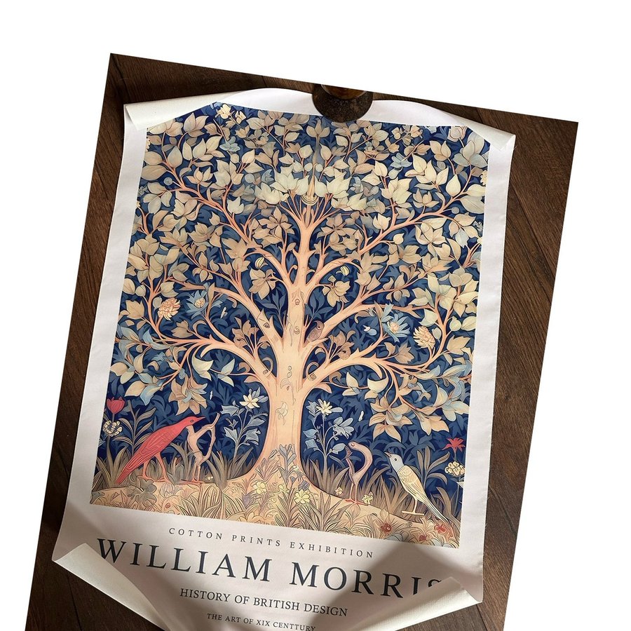 William morris 50x70cm livetsträd tavla canvas , poster,vintagestil