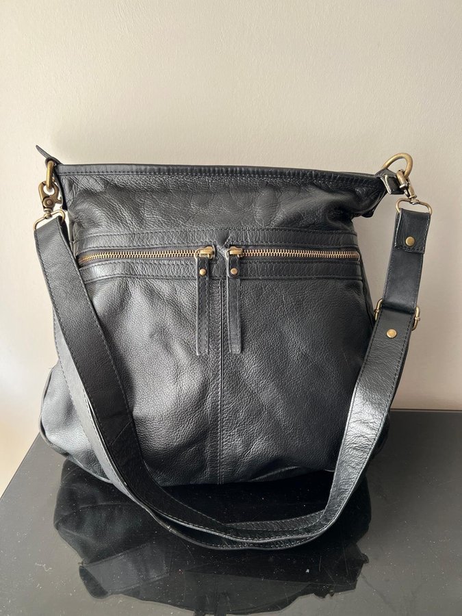 RIZZO tote bag messenger crossbody skinn läder väska skinnväska