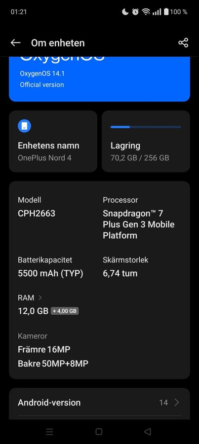 OnePlus Nord 4 5g 12RAM/256GB