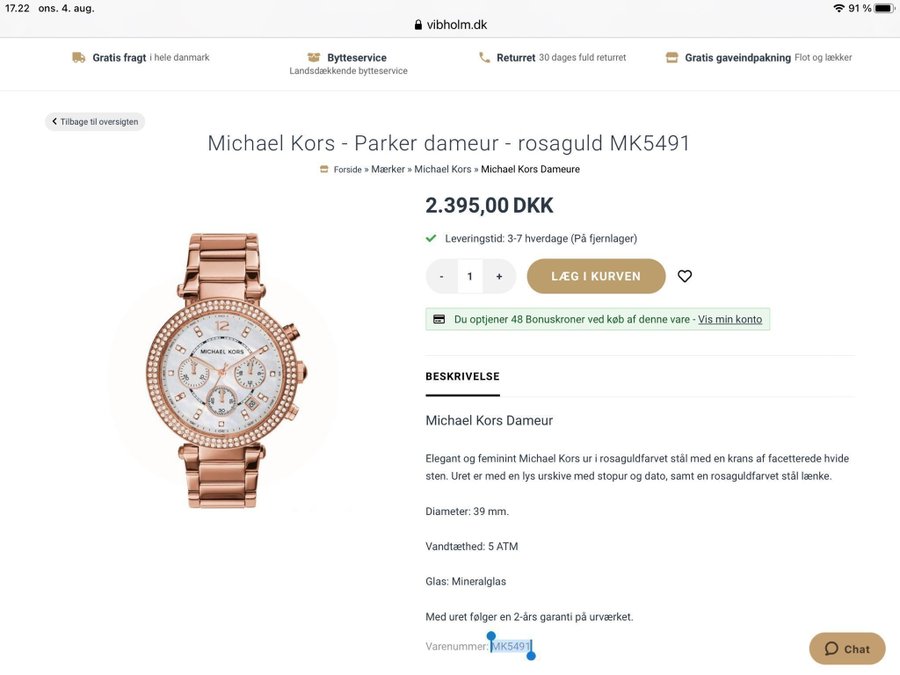 Michael Kors dame ur