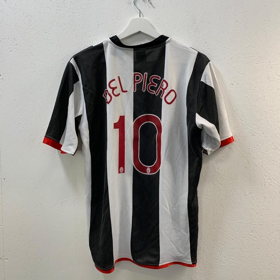 Juventus Fotbollströja stl L Svart/Vit Fotboll T-shirt Träningströja