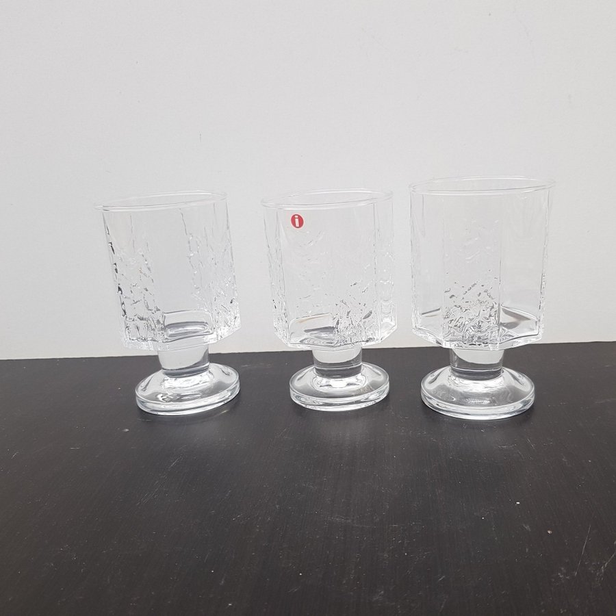 Iittala jalalliset juomalasit Kuusi-sarjaa