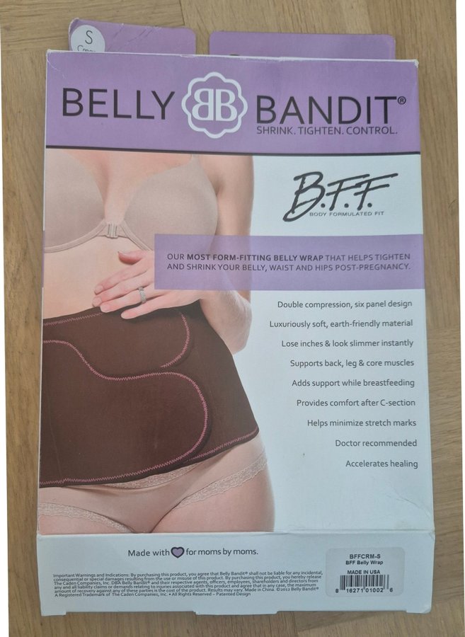 Belly Bandit beige bälte storlek SMALL/PEQUEÑO