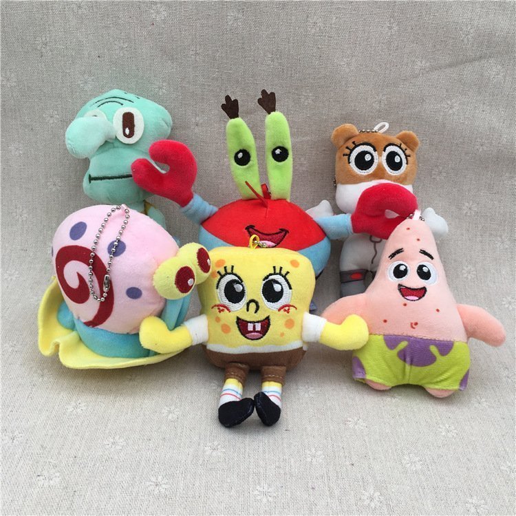 SpongeBob SquarePants Plush Keychain Set of 6