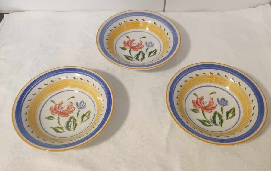 3st frukostskålar Staffordshire England Seville