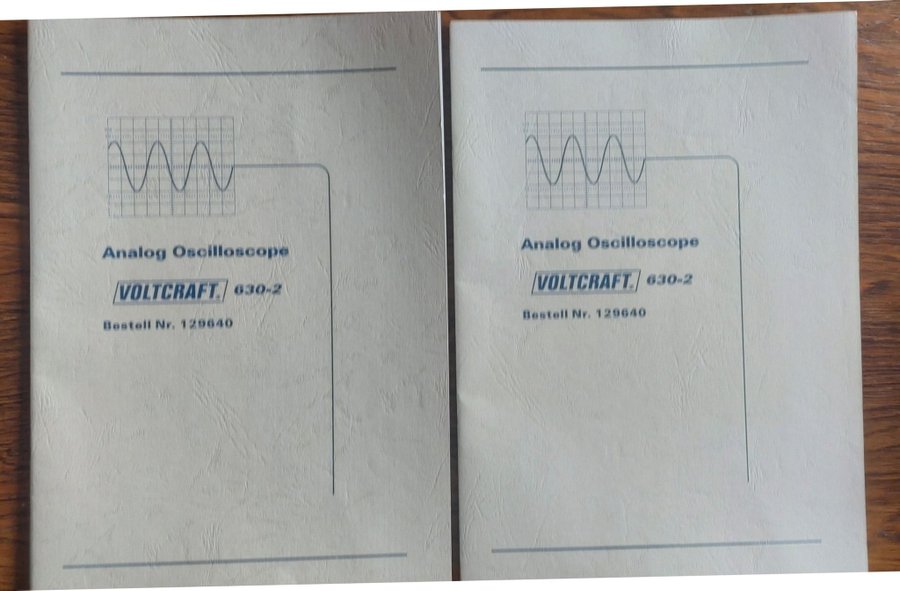 Manual till VOLTCRAFT 630-2 Analog Oscilloscope