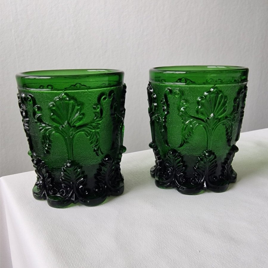 Grönt glas,Vintage Cristalleries de Saint Louis Gothic Revival