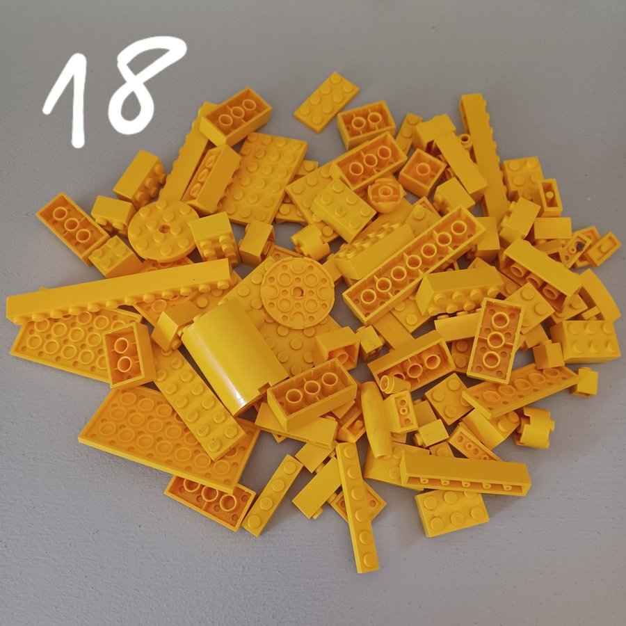 LEGO gul yellow blandade delar enligt bild