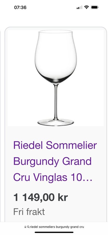 10st stora Riedel Sommelier Burgundy Grand Cru Vinglas 105 cl