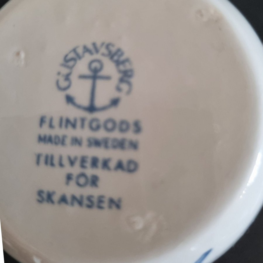 Gustavsberg Flintgods Tillverkad för Skansen Krukor