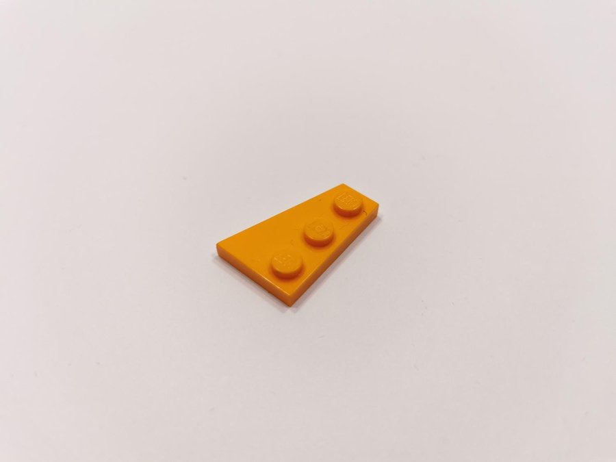 Lego - wedge - vinge - plate - vänster - 3x2 - part 43723 - orange