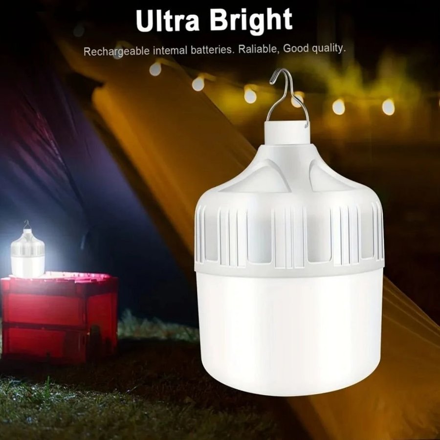 Ljusstark LED-lampa med USB-laddning