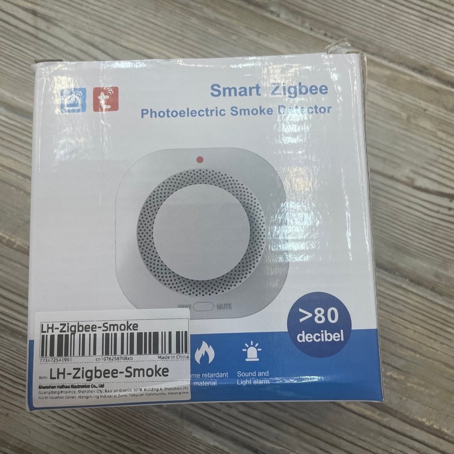 Zigbee Brand/Rökdetektor Tuya/Smartlife Ny i kartong!