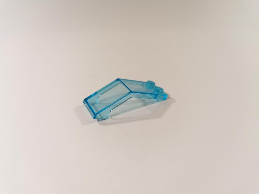 Lego - transparent - ruta - 5x2x1 2/3 - part 6070 - blå (trans light blue)