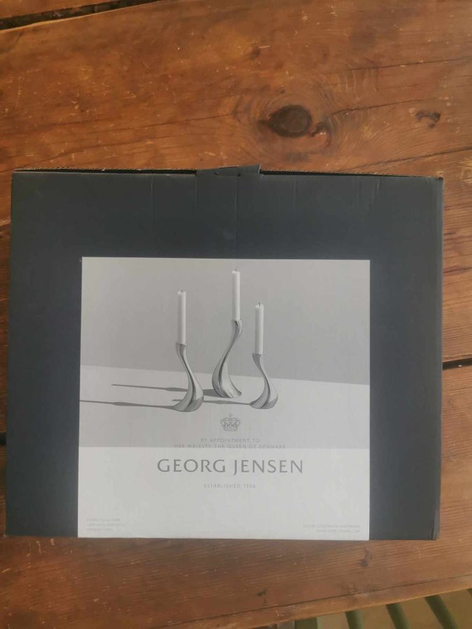 Georg Jensen Ljusstakar Cobra 3 st i originalkartong oanvända