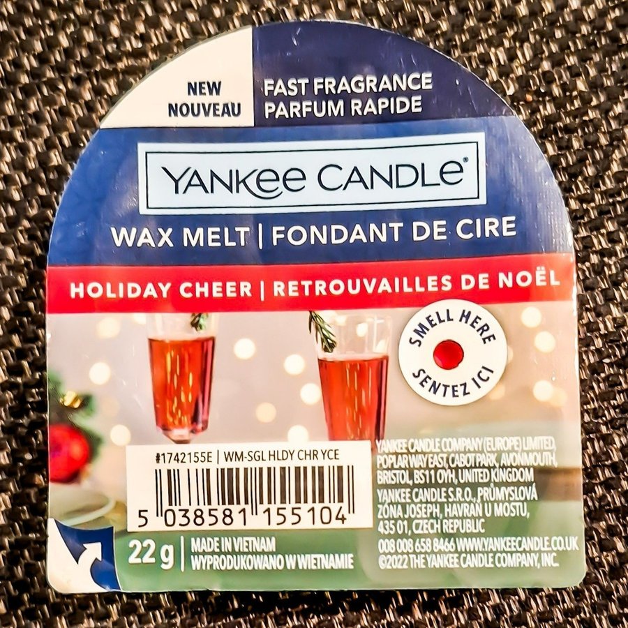 Yankee Candle vaxkaka "Holiday Cheer", JUL, Billig frakt.