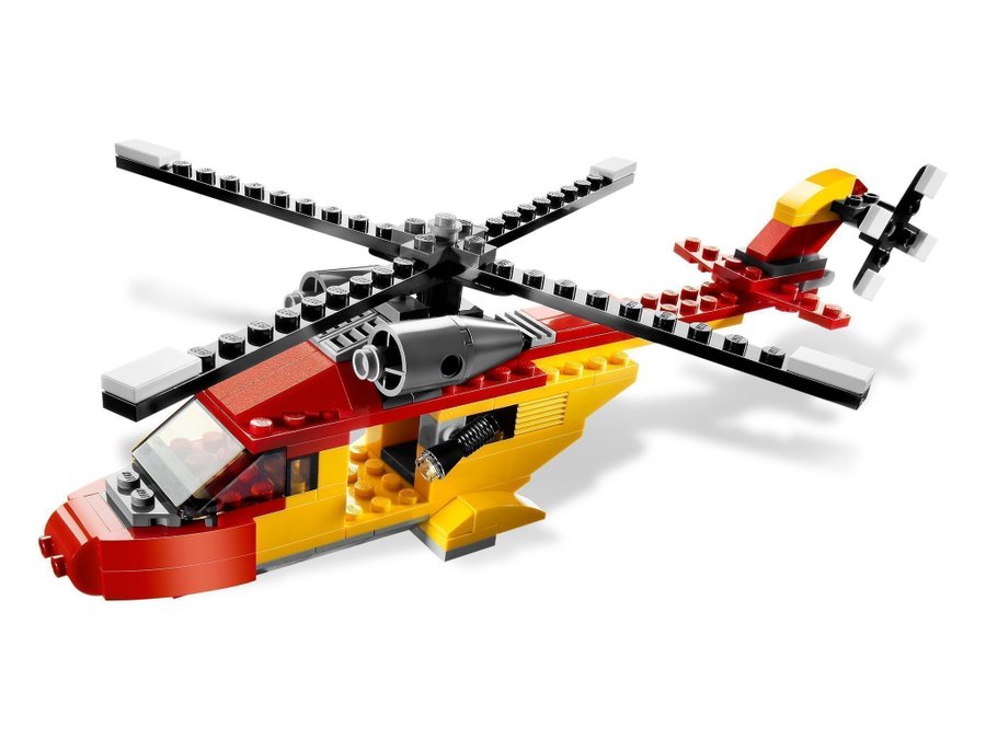 LEGO 5866 CREATOR Helikopter "3 byggen i ett" KOMPLETT Nyskick