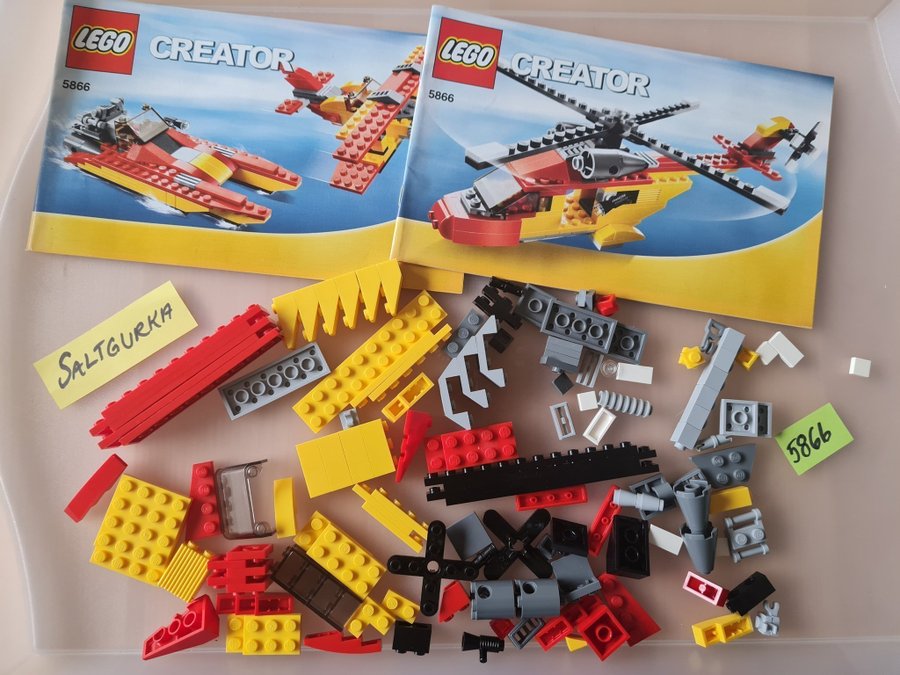 LEGO 5866 CREATOR Helikopter "3 byggen i ett" KOMPLETT Nyskick