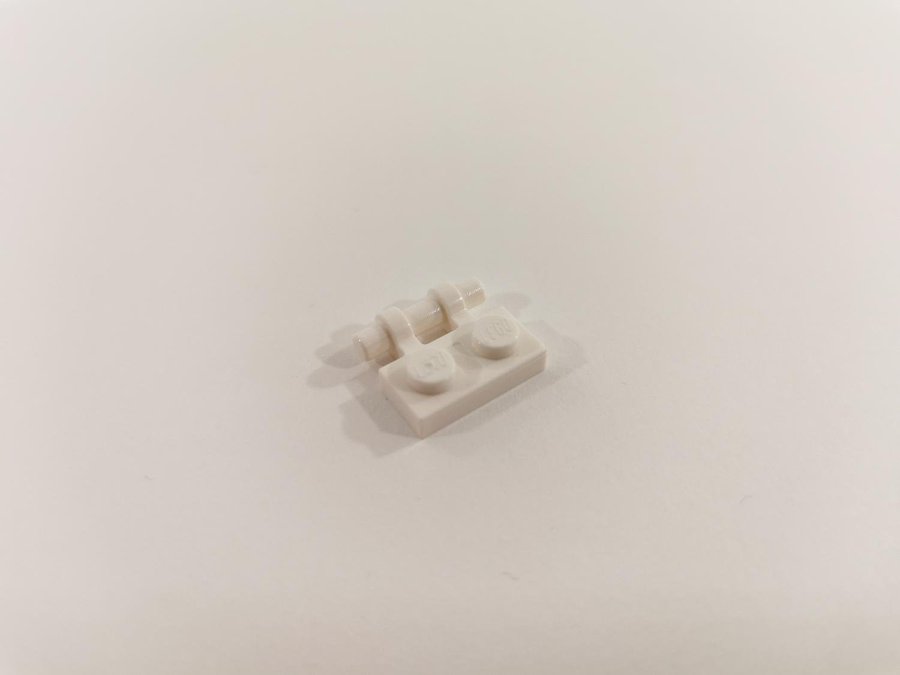 Lego - plate - modified - handles on side - 1x2 - part 2540 - vit