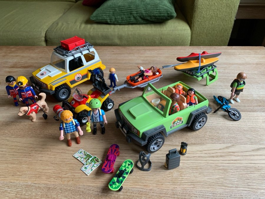 4 playmobil camping and rescue sets