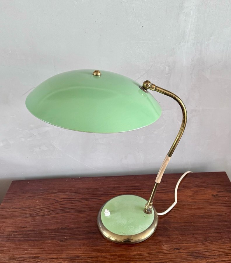 Vintage Bordlampe i Grøn