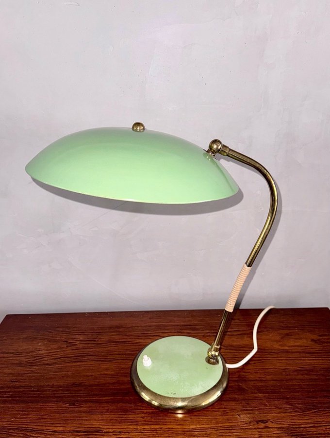 Vintage Bordlampe i Grøn