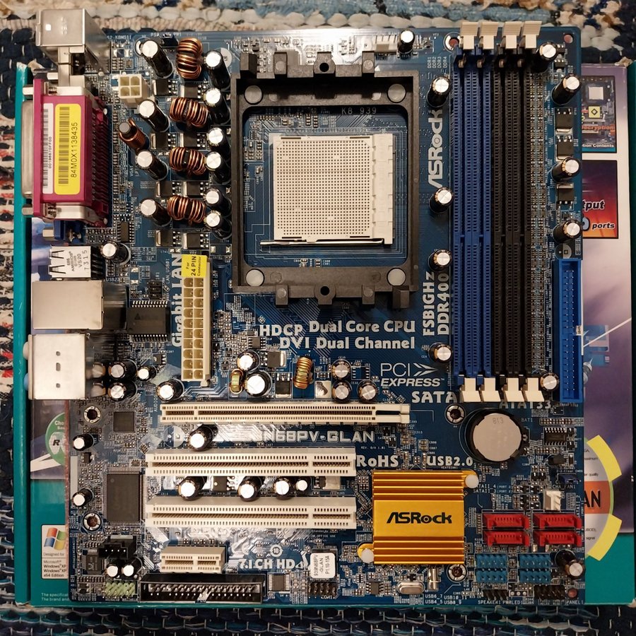 ASRock 939N68PV-GLAN Moderkort (OBS OTESTAT)