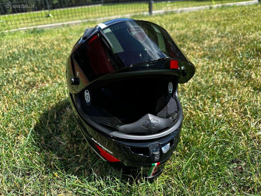 Ducati Evo Lite moto hjälm + Sena 50R bluetooth system