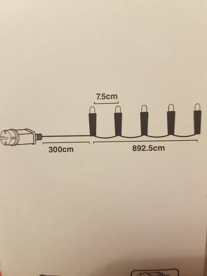 LJUSSLINGA AV HÖG KVALITET (COOP), 96 ST MINILEDLAMPOR BATTERI, TOTALT 7, 63 M.