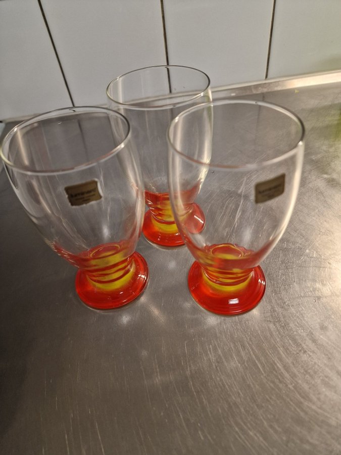 3 glas från franska Luminarc - 1 krona!