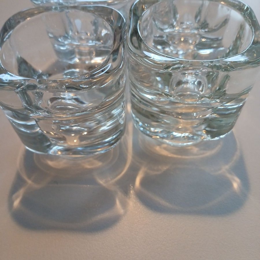 Glas äggkoppar, ljuslyktor