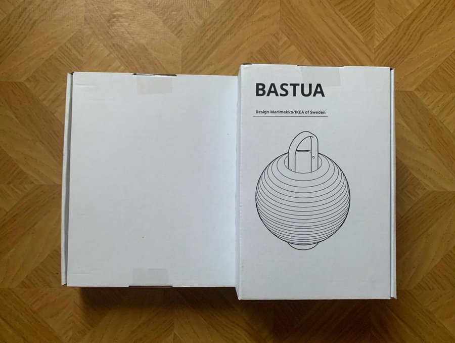 Marimekko Ikea Bastua LED-lykta batteridriven lampa vit