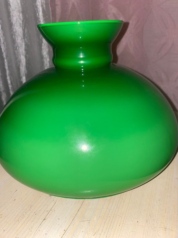 Retro lampkupa lampskärm grön glas glaskupa