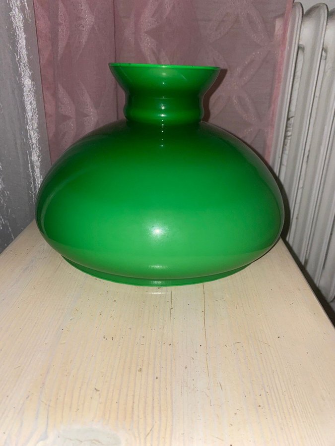 Retro lampkupa lampskärm grön glas glaskupa