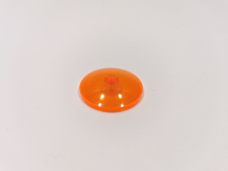 Lego - rund - transparent - 4x4 - part 30065 - trans neon orange