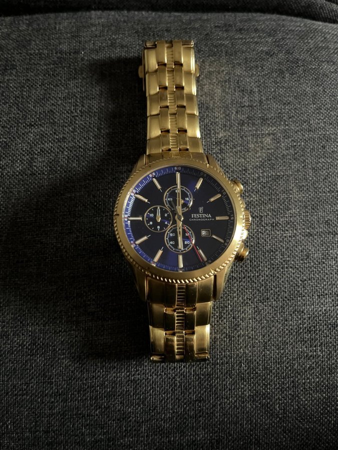 Festina Herrklocka Chronograph Guld renoveringsobjekt