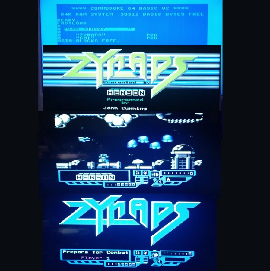 Zynaps (Hewson Consultants) Disk ->TESTAD<- Commodore 64 / C64 Spel