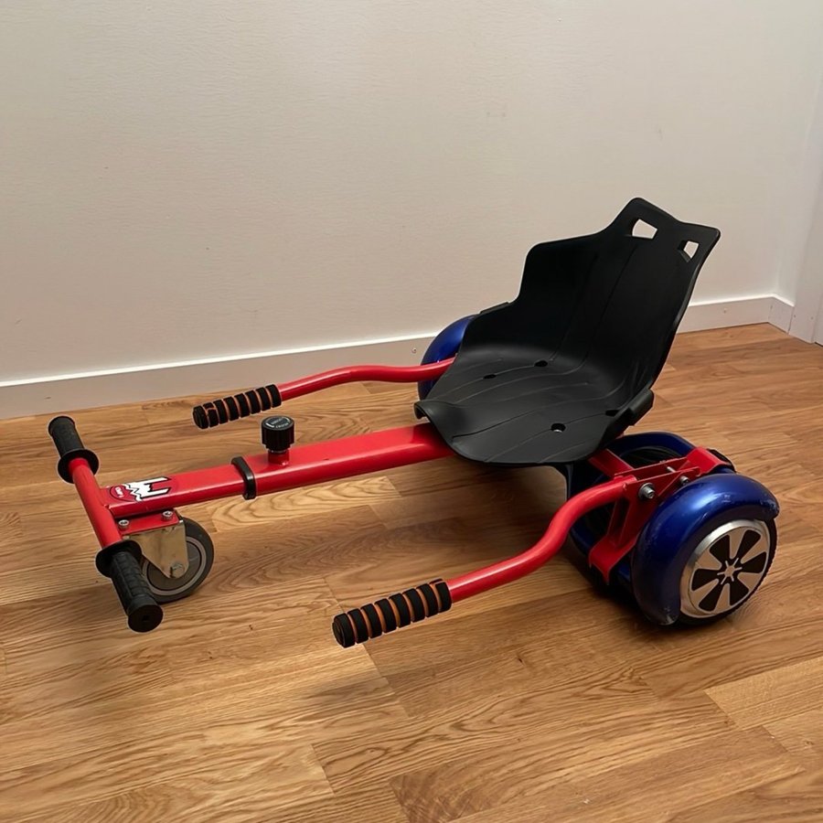 Röd GoKart Drift Trike Hoverkart med Hoverboard Smart Balance