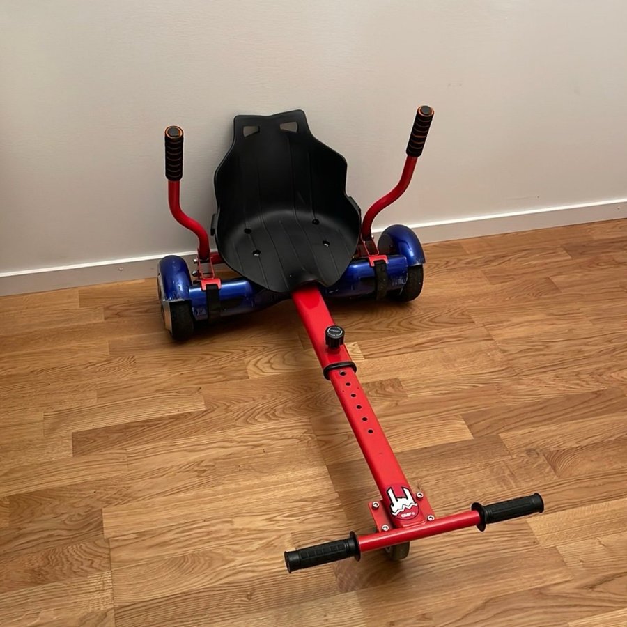 Röd GoKart Drift Trike Hoverkart med Hoverboard Smart Balance